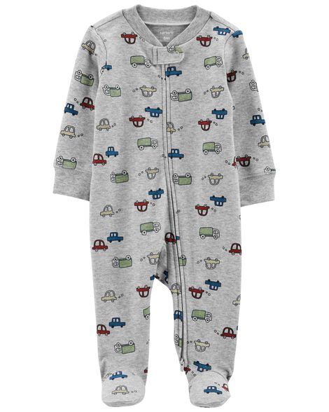Baby Cars Zip-Up Cotton Sleep & Play