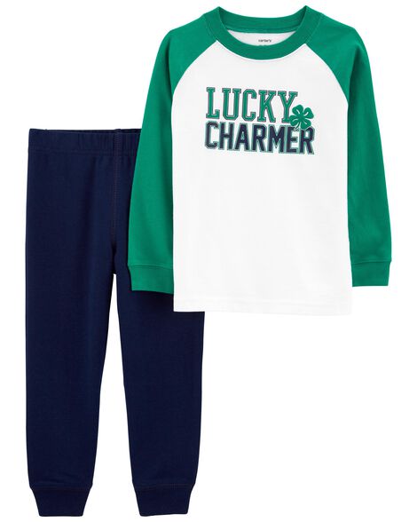 Baby 2-Piece Lucky Charmer Tee & Jogger Set