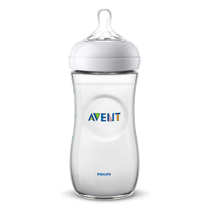 Biberon Natural 2.0 débit rapide 330ml transparent