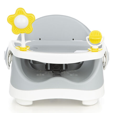 Rehausseur de chaise avec jouets d'éveil pour chaise Me Up gris/jaune