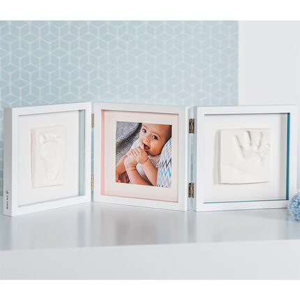 Baby Art Cadre moulage d'empreinte bébé my baby style - double Essentials blanc