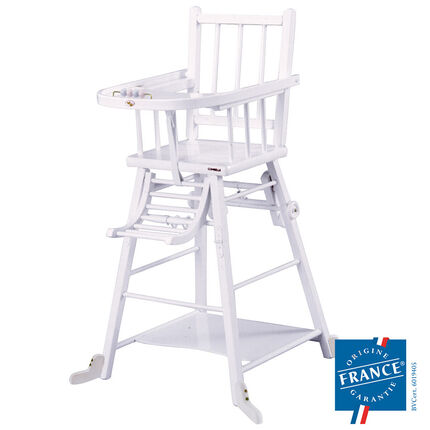 Chaise Haute Transformable - Laqué Blanche
