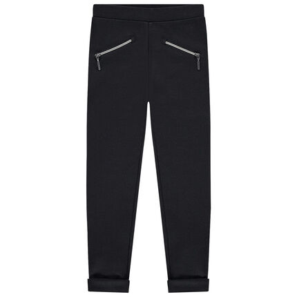 Jegging en milano à bandes et poches zippées 3 ans noir