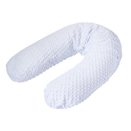 Housse de coussin d'allaitement en polaire - Pois Bleu