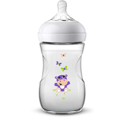 Biberon transparent hippo - 260ml