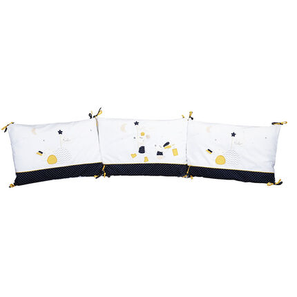 Tour de lit - Hello Textile bleu marine/blanc