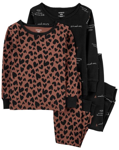 

Baby 4-Piece Cheetah 100% Snug Fit Cotton PJs