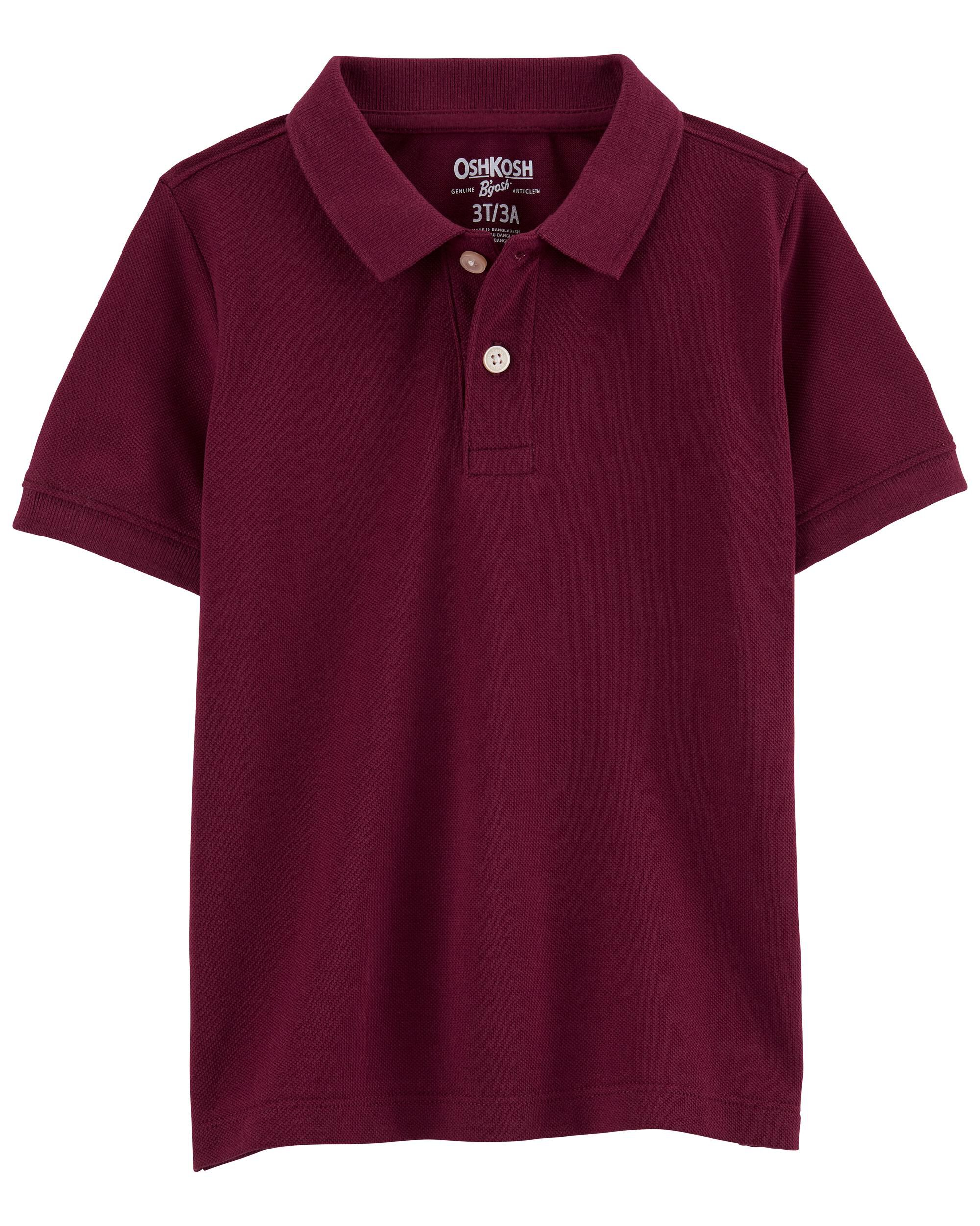 Maroon uniform polo shirt store
