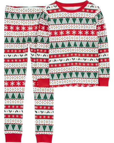 

Kid 2-Piece Fair Isle Christmas 100% Snug Fit Cotton PJs