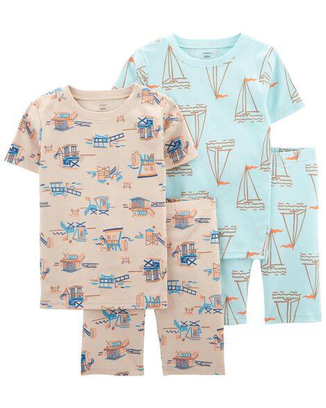 

Kid 4-Piece Sailboat 100% Snug Fit Cotton PJs