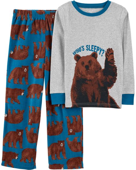 

Kid 2-Piece Jersey & Fleece PJs