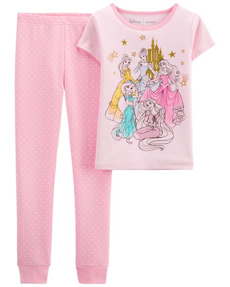 

Kid 2-Piece Disney Princess 100% Snug Fit Cotton PJs