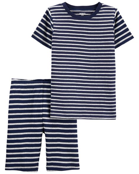 

Kid 2-Piece Striped 100% Snug Fit Cotton PJs