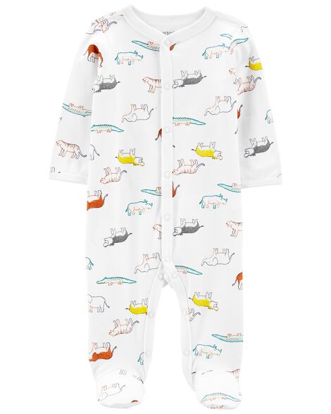 

Baby Animal Snap-Up Cotton Sleep & Play