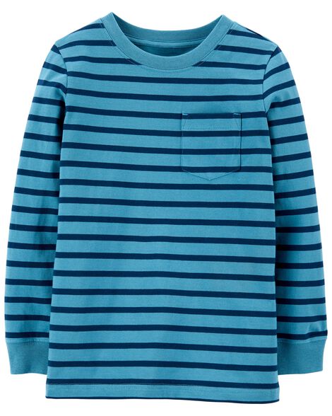 

Kid Striped Pocket Jersey Tee
