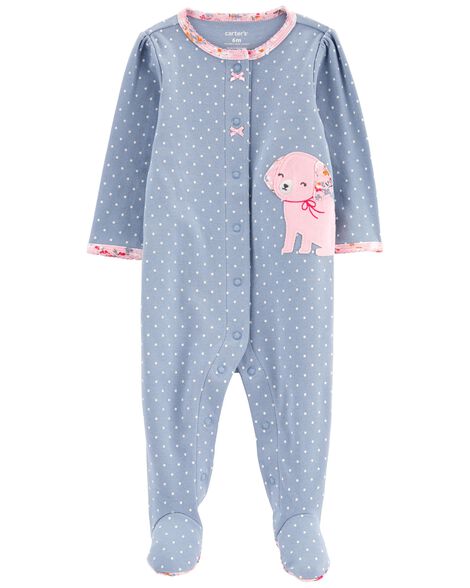 

Baby Dog Snap-Up Cotton Sleep & Play
