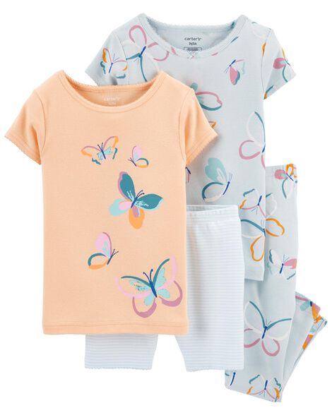 

Baby 4-Piece Butterfly 100% Snug Fit Cotton PJs