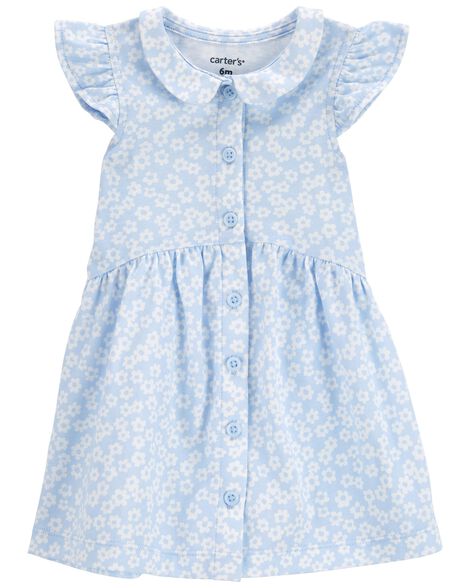 

Baby Floral Button-Front Dress