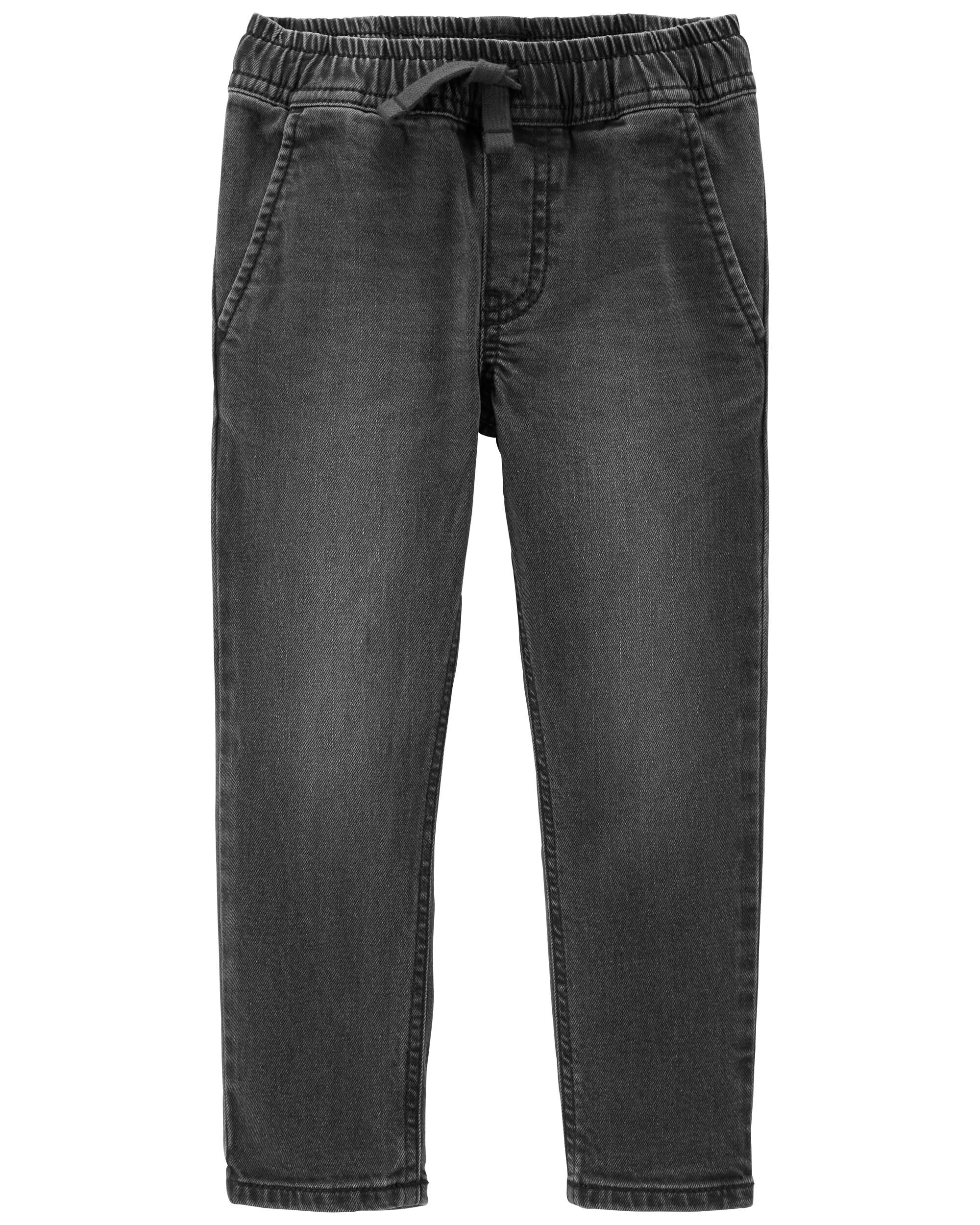 Blue Toddler Elastic Waist Denim Joggers carters