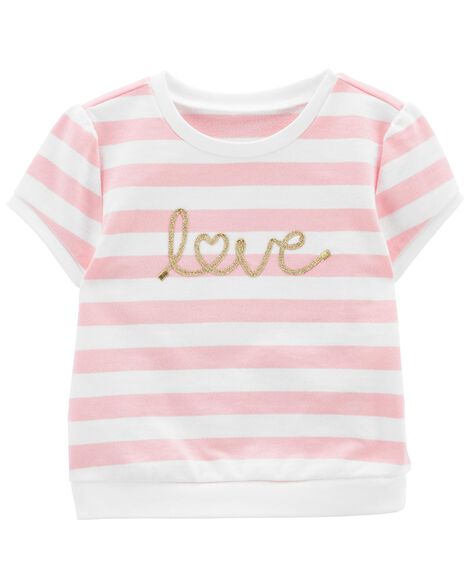 

Baby "Love" Striped Top