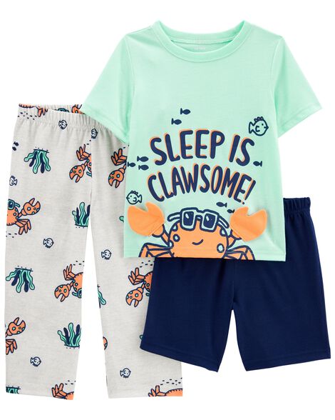 

Toddler 3-Piece Crab Loose Fit PJs