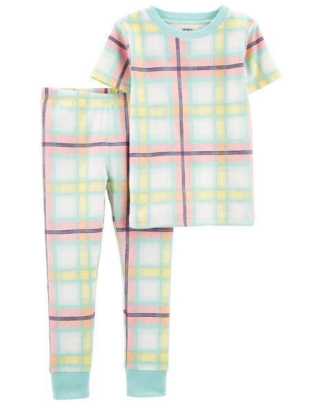 

Toddler 2-Piece Plaid 100% Snug Fit Cotton PJs