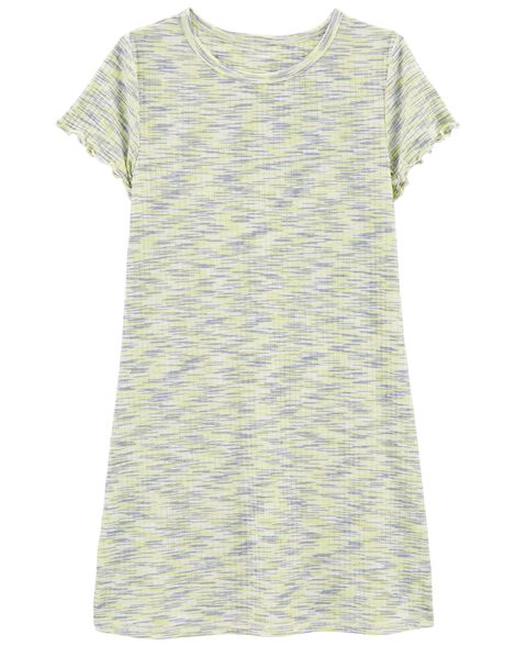 

Kid Space Dye Ribbed Shirt Dress