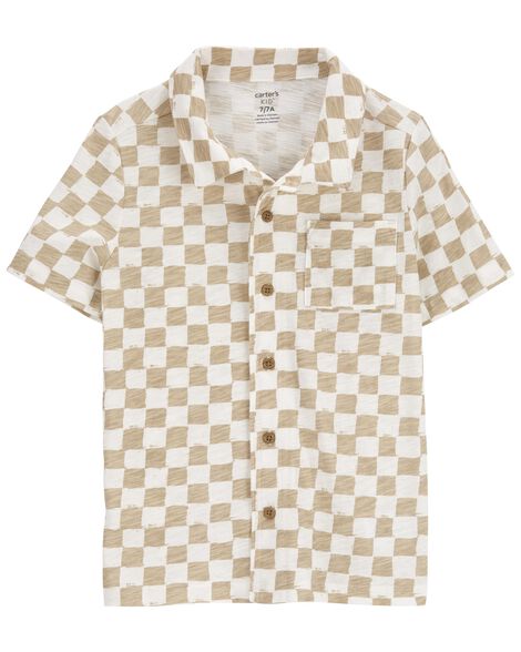 

Kid Checkered Button-Front Shirt