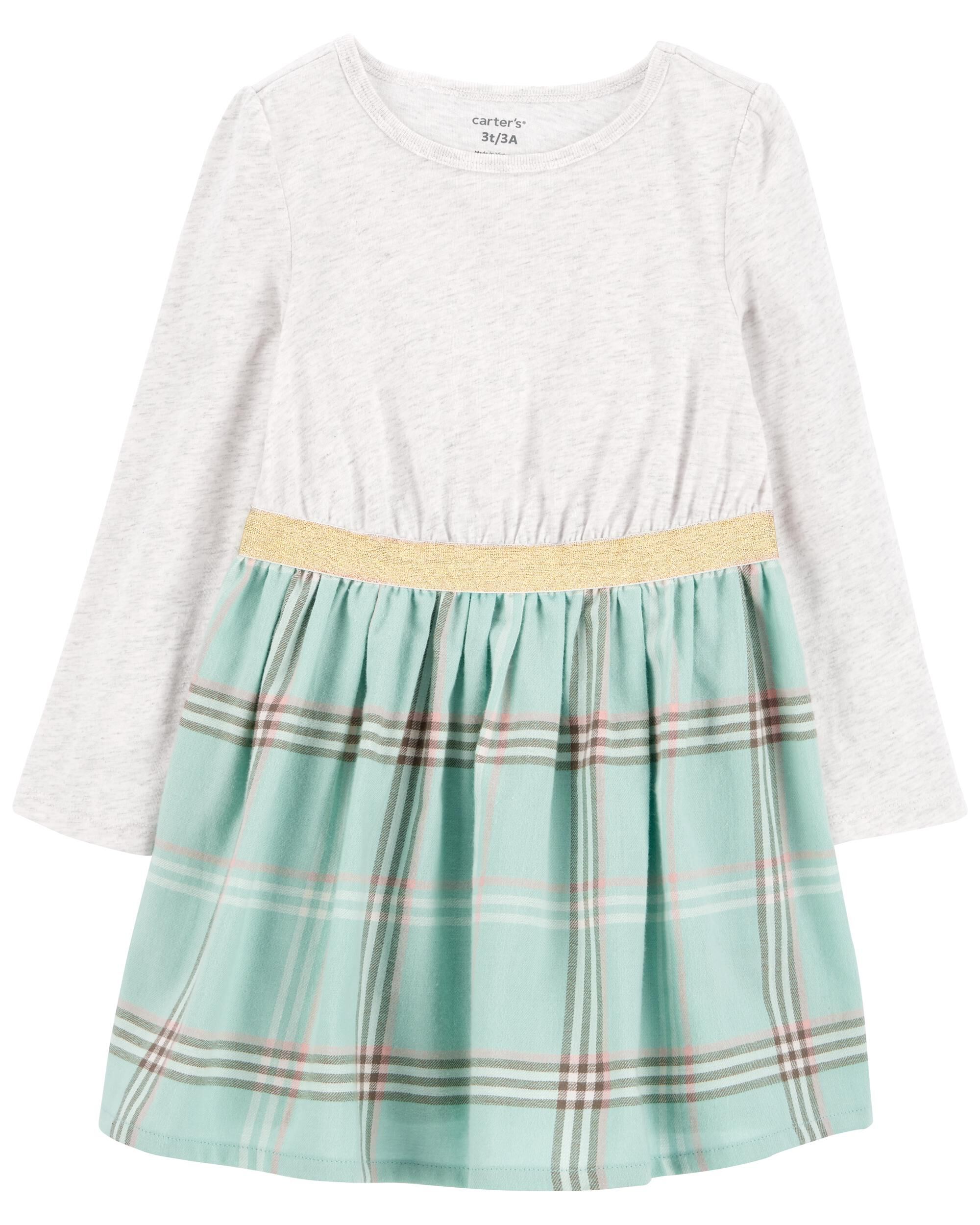 Carters striped top skirt dress