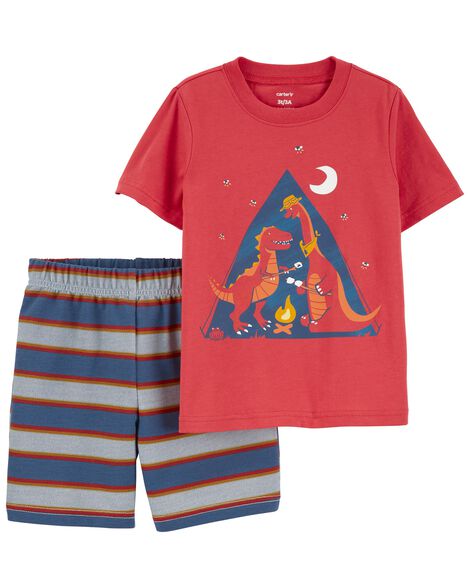 

Toddler 2-Piece Dinosaur Jersey Tee & Short Set