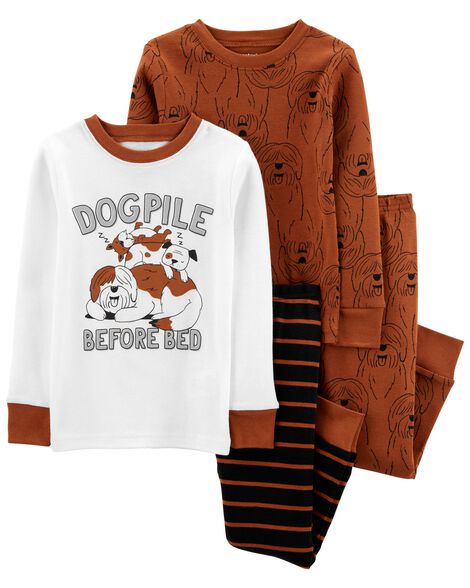 

Baby 4-Piece Dog 100% Snug Fit Cotton PJs