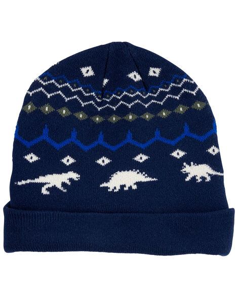 Toddler Dinosaur Knit Beanie