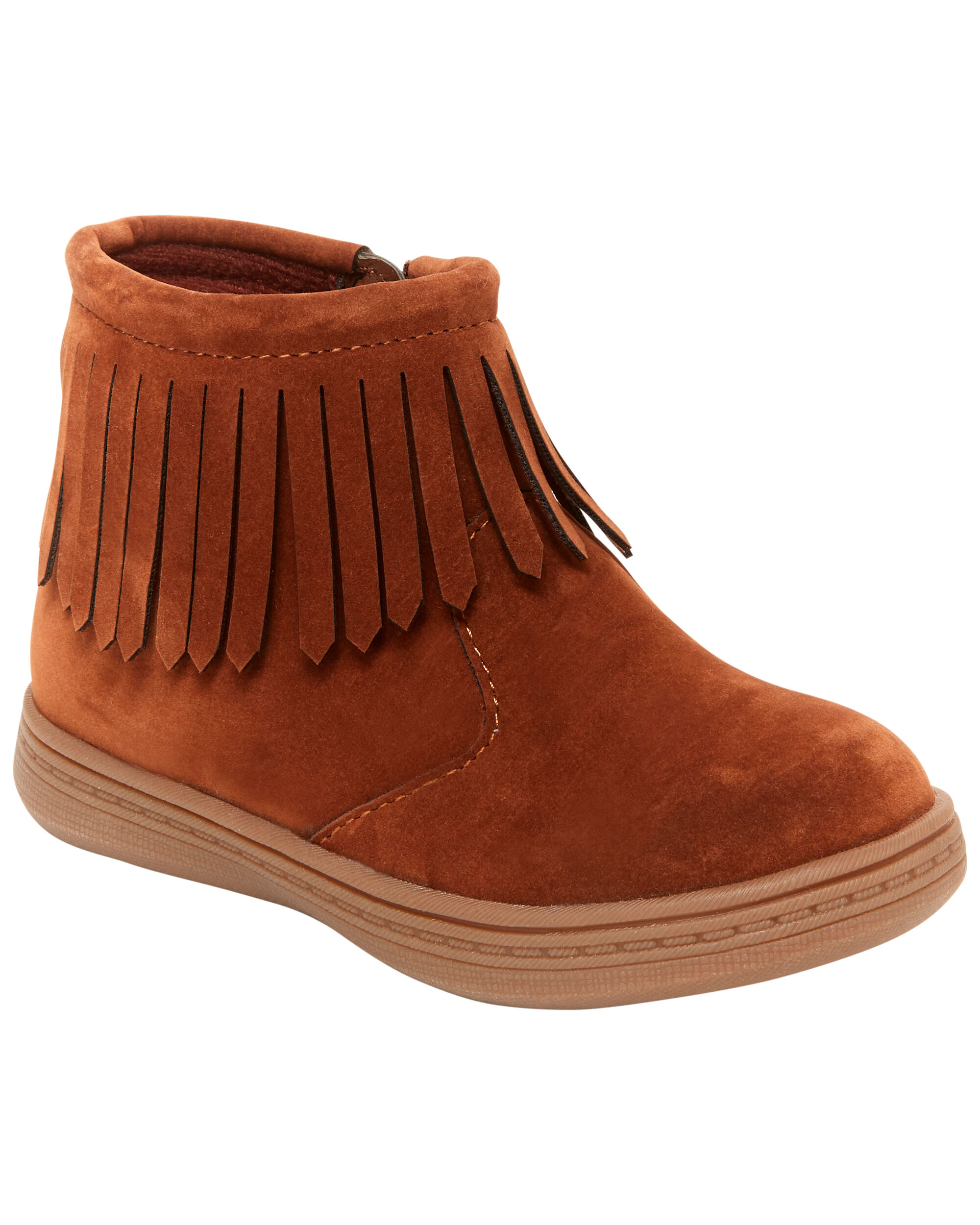 Brown Toddler Heart Buckle Boots carters