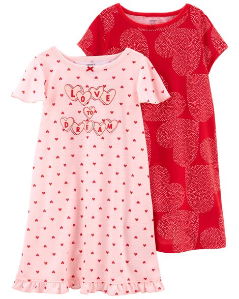 Toddler 2-Pack Valentine's Day Nightgown Set
