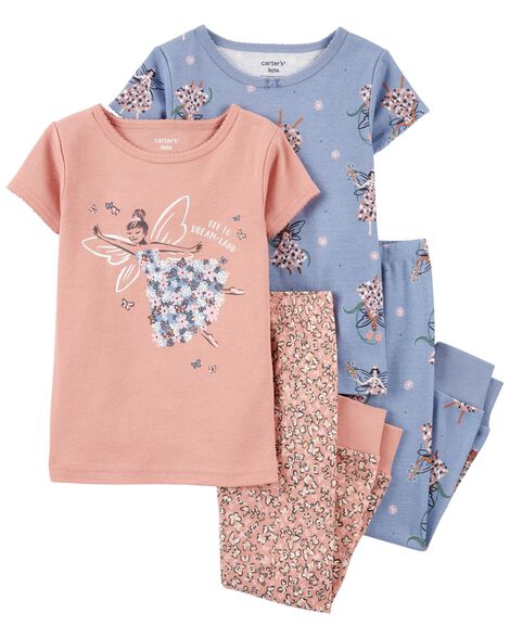 

Toddler 4-Piece Fairy 100% Snug Fit Cotton PJs