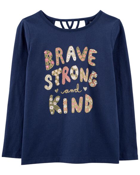 

Kid Brave Strong And Kind Jersey Tee