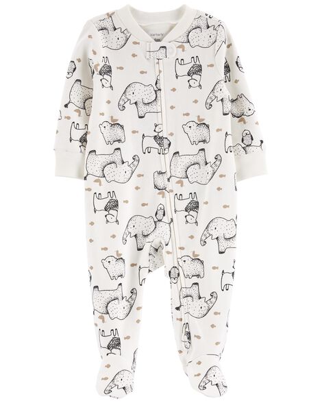 

Baby Animals 2-Way Zip Cotton Sleep & Play