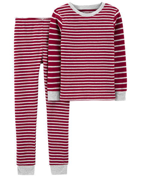 

Kid 2-Piece Striped 100% Snug Fit Cotton PJs