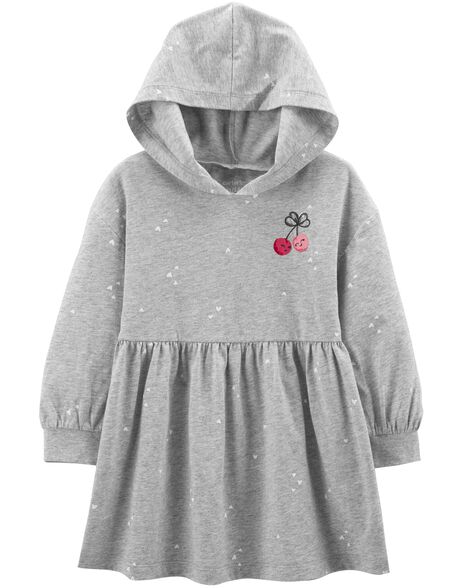 

Toddler Cherry Hooded Jersey Dress