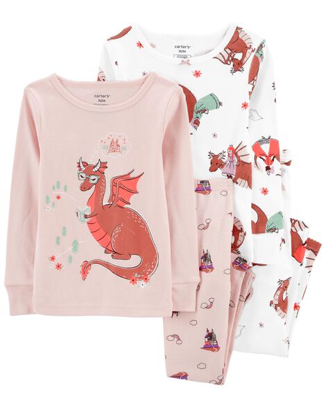 

Baby 4-Piece Dragon 100% Snug Fit Cotton PJs
