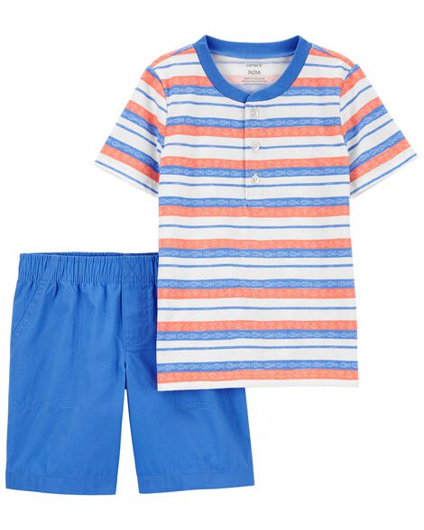 

Toddler 2-Piece Henley Tee & Short Set