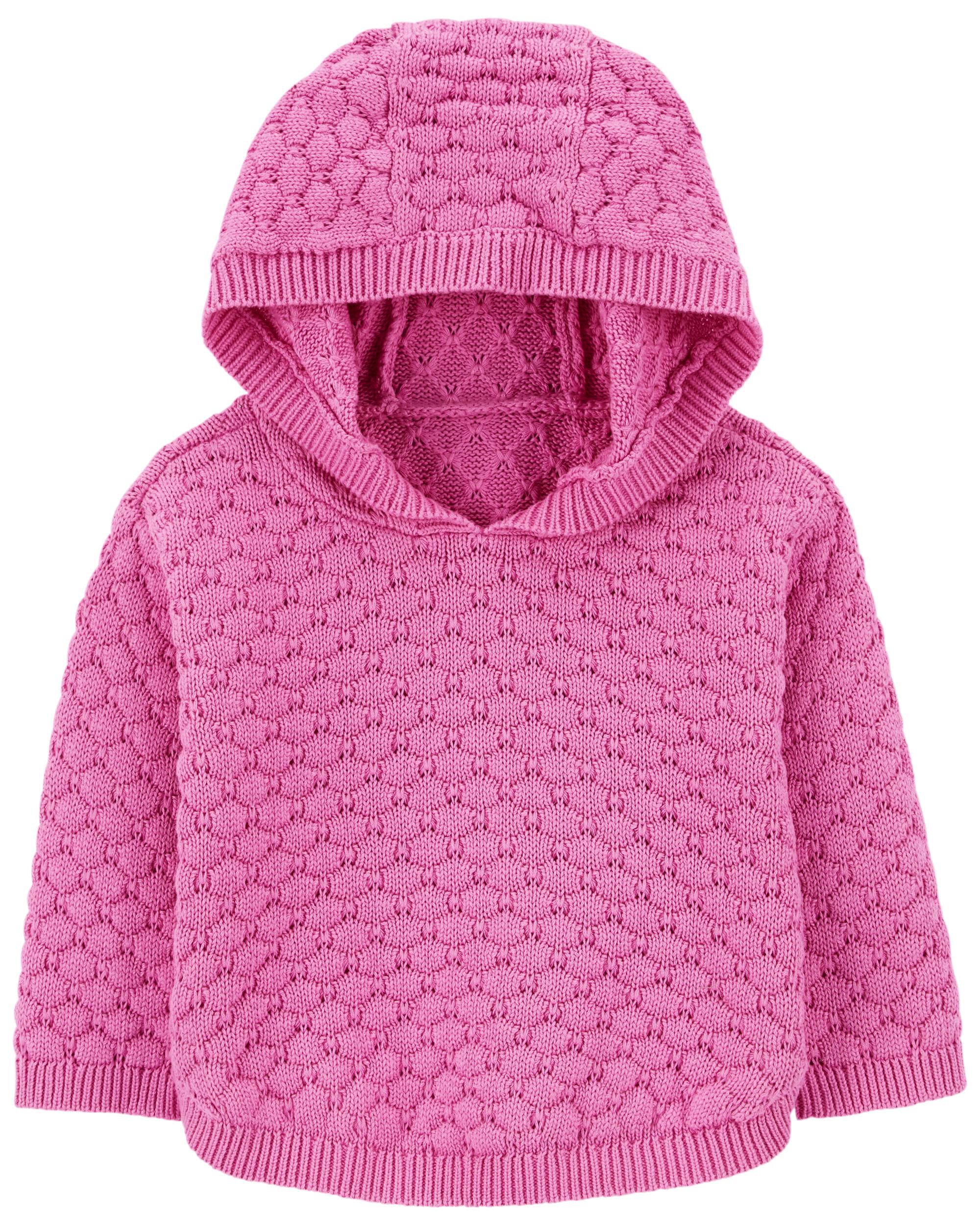Baby girl hooded sweater best sale