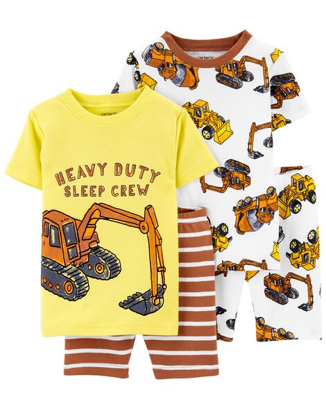 

Toddler 4-Piece Construction 100% Snug Fit Cotton PJs