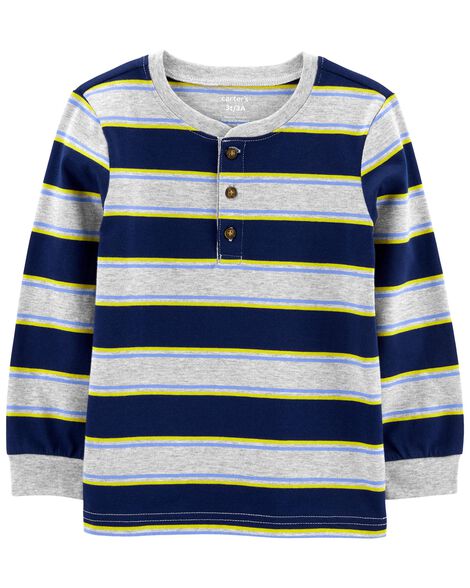 

Toddler Striped Henley Tee