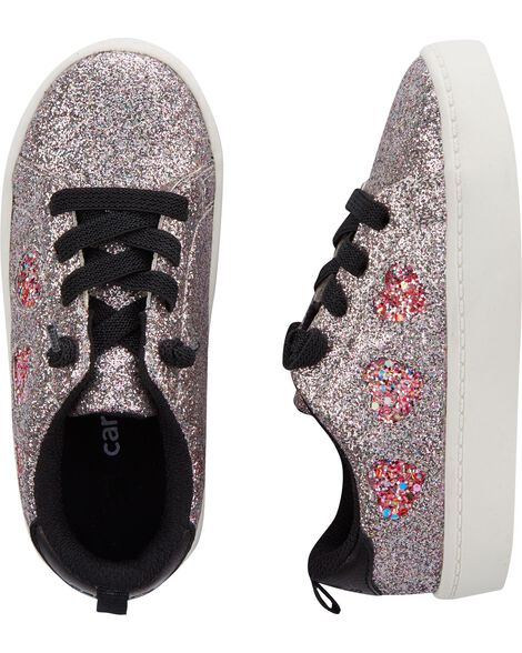 

Toddler Glitter Heart Sneakers