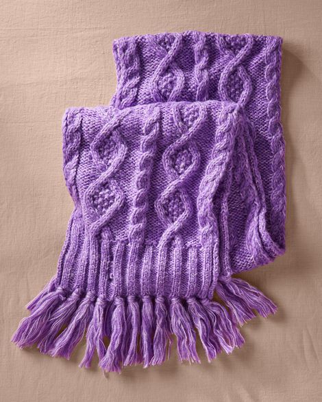 

Adult Cable Knit Scarf