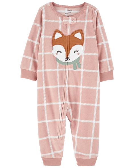 

Toddler 1-Piece Fox Fleece Footless PJs