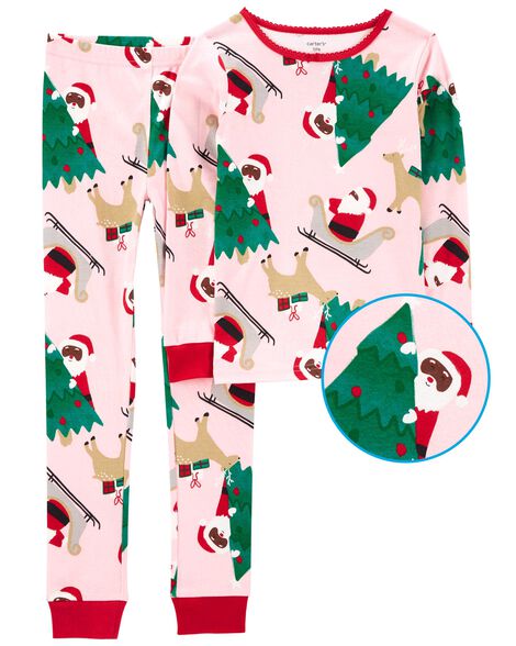 

Kid 2-Piece Santa 100% Snug Fit Cotton PJs