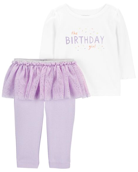 

Baby Baby Girl 2-Piece Birthday Tutu Set