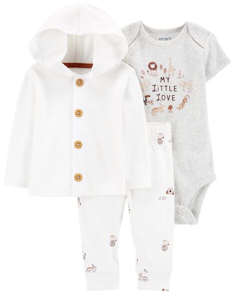 

Baby 3-Piece Little Love Cardigan Set